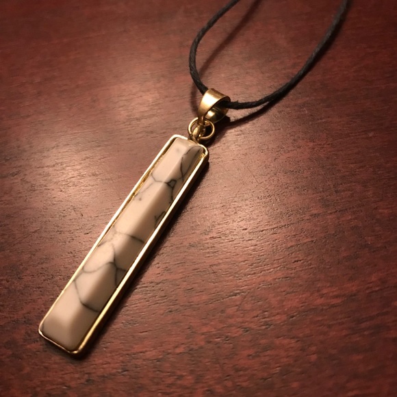 Reconstituted Howlite rectangle Stone - Picture 4 of 8